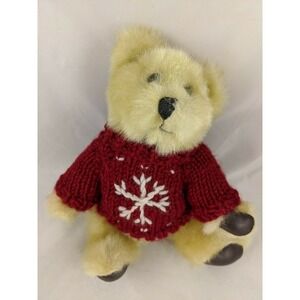 HugFun Tan Bear Plush Knit Sweater 7 Inch 1998 Stuffed Animal Toy